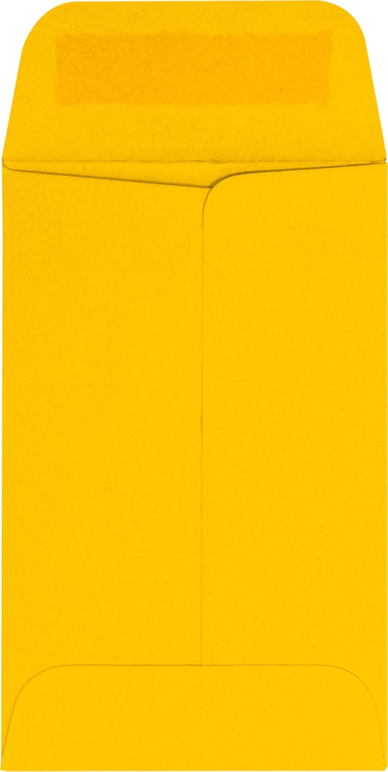 LUXPaper #1 Coin Envelopes | 2 1/4" x 3 1/2" | Sunflower Yellow | 80lb. Text | 1,000 Qty