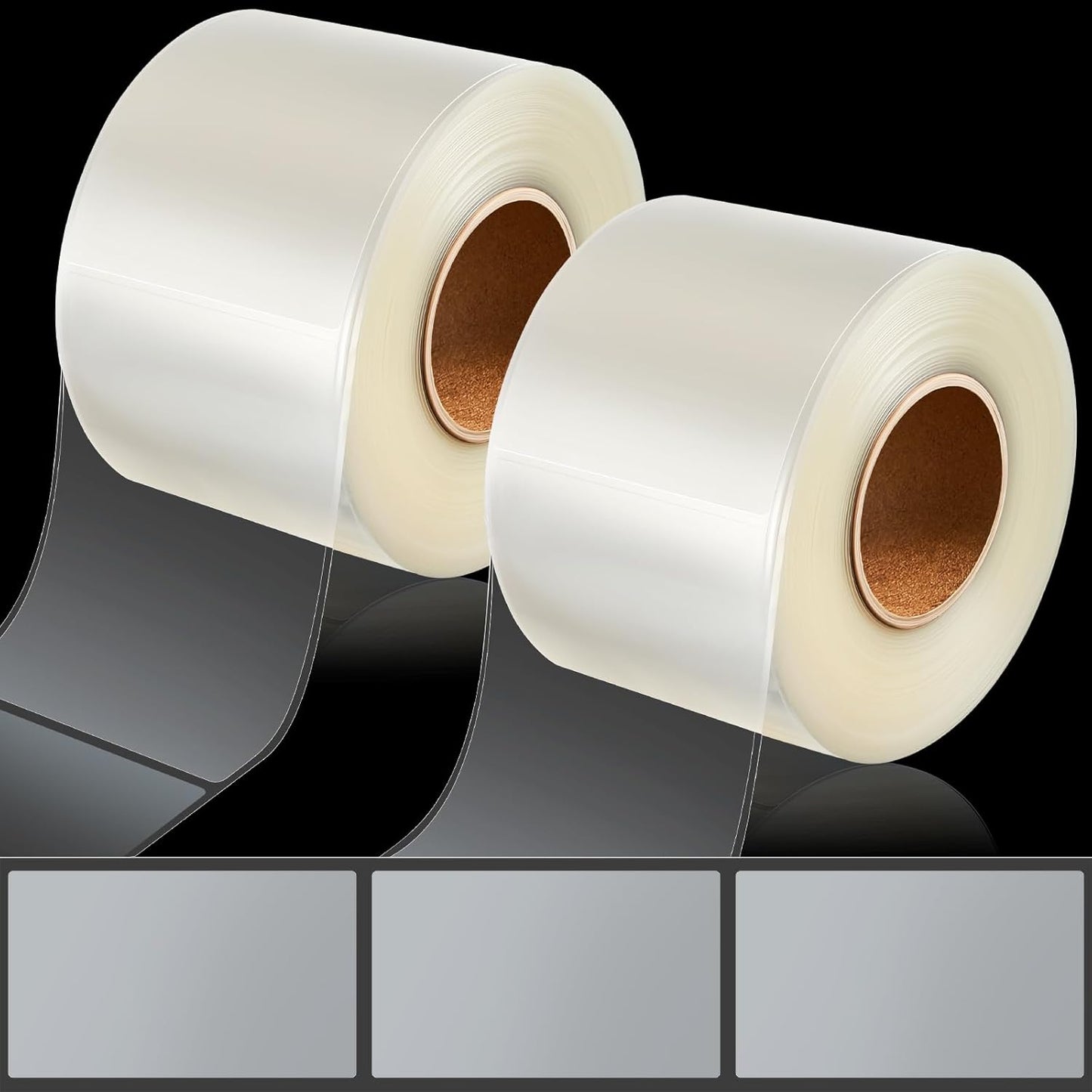 Zonon 1000 Pcs Clear Labels Label Protector Clear Stickers Wafer Seals Waterproof Labels for Protecting Barcodes, Numbers and Stickers (3.14 x 1.18 Inch,Rectangle)