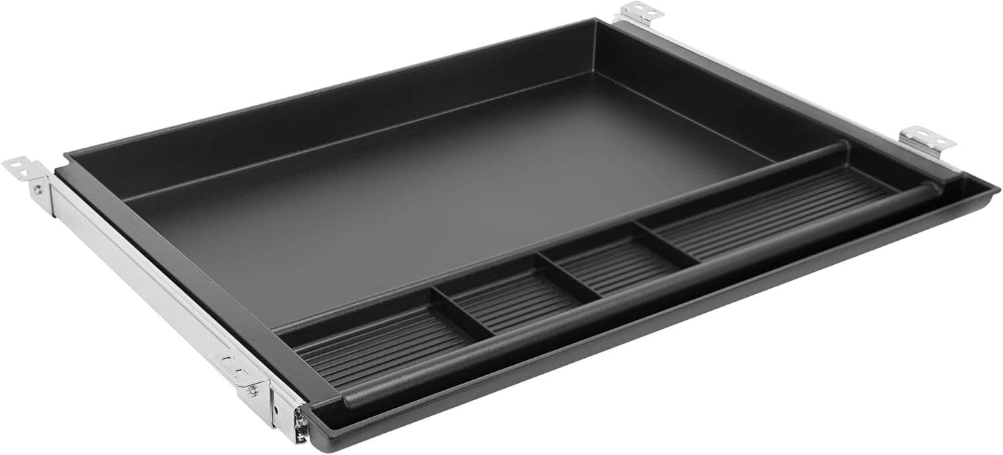 MOUNT-IT! Large Under Desk Pencil Drawer | 21.25” Width | Ball Bearing Slides Out Tray Organizer for Paper, Pencil, and Office Accessories (BLACK)