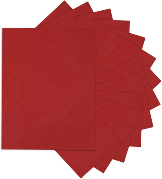 24 Sheets Red Cardstock 8.5 x 11 Thick Printer Paper, Goefun 80lb Red Card Stock Paper for Christmas, Valentines Day, Invitations and Craft