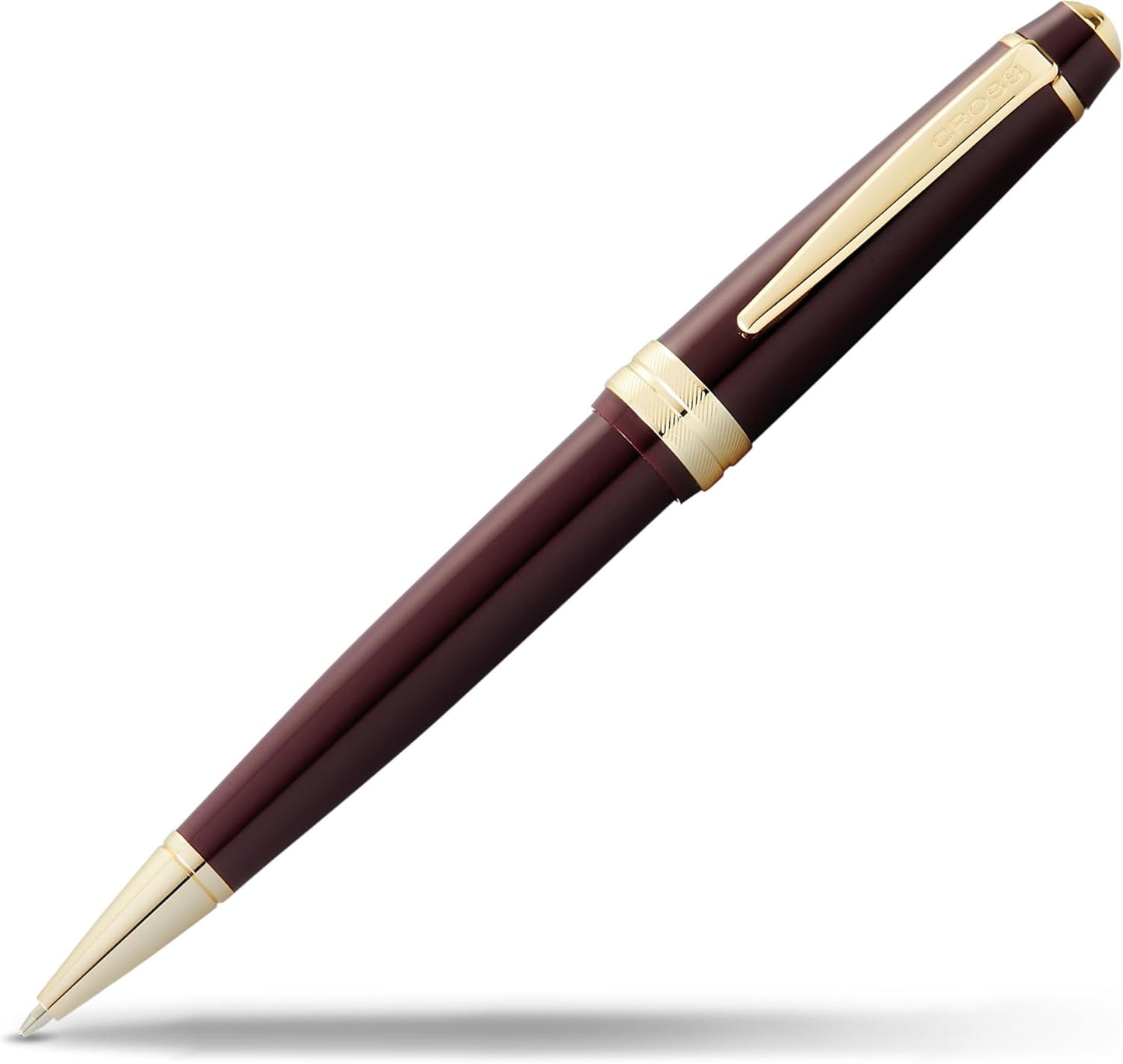 Cross Bailey Light Refillable Ballpoint Pen Presented in a Everyday Gift Box - Medium Point, Black Ink, Polished Burgundy
