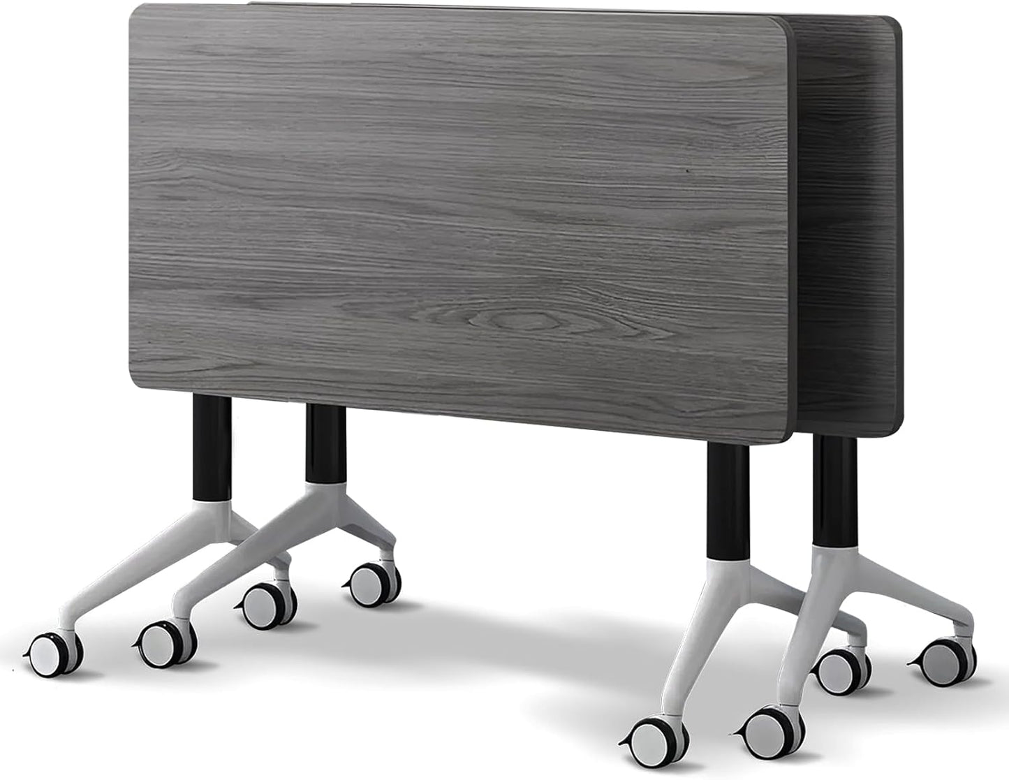 Conference Room Table with Flip-Top Design for Dynamic Meetings, Business Table Computer Desk with Heavy-Duty Frame,Foldable Seminar Meeting Tables for Home Office (2, B, 70.8IN)