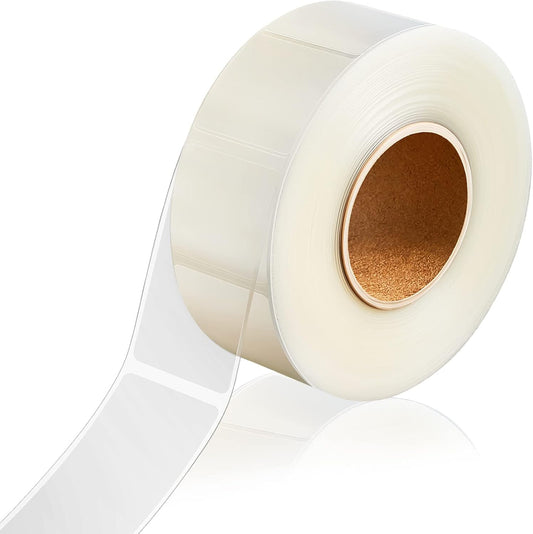 Zonon 500 Pcs Clear Labels Label Protector Clear Stickers Wafer Seals Waterproof Labels for Protecting Barcodes, Numbers and Stickers (3.14 x 1.18 Inch,Rectangle)