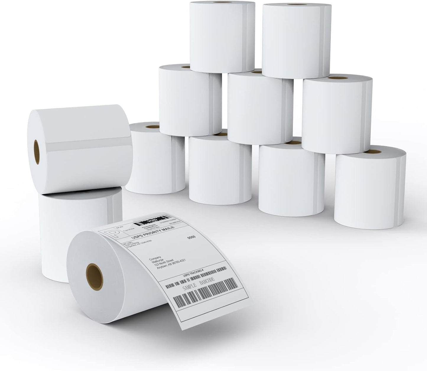 MFLABEL® 12 Rolls of 450 Labels 4x6 Direct Thermal Shipping Labels for Zebra 2844 ZP-450 ZP-500 ZP-505