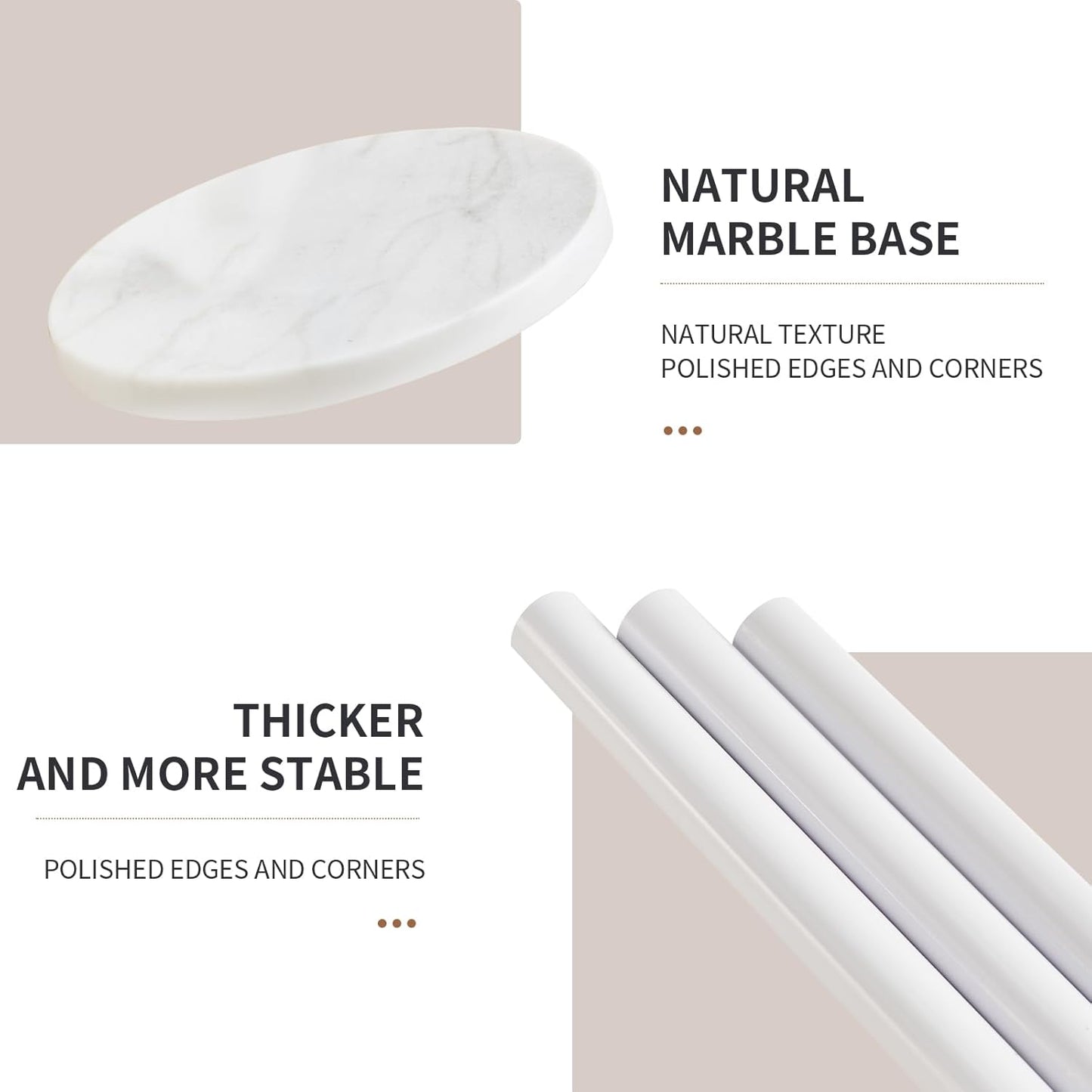 Modern Metal Coat Rack Stand, Coat Rack Freestanding with Natural Marble Base, Sturdy Heavy Duty Coat Racks with 12 Hooks, Coat Hall Tree Stand for Entryway, Office (12 HOOKS-White)