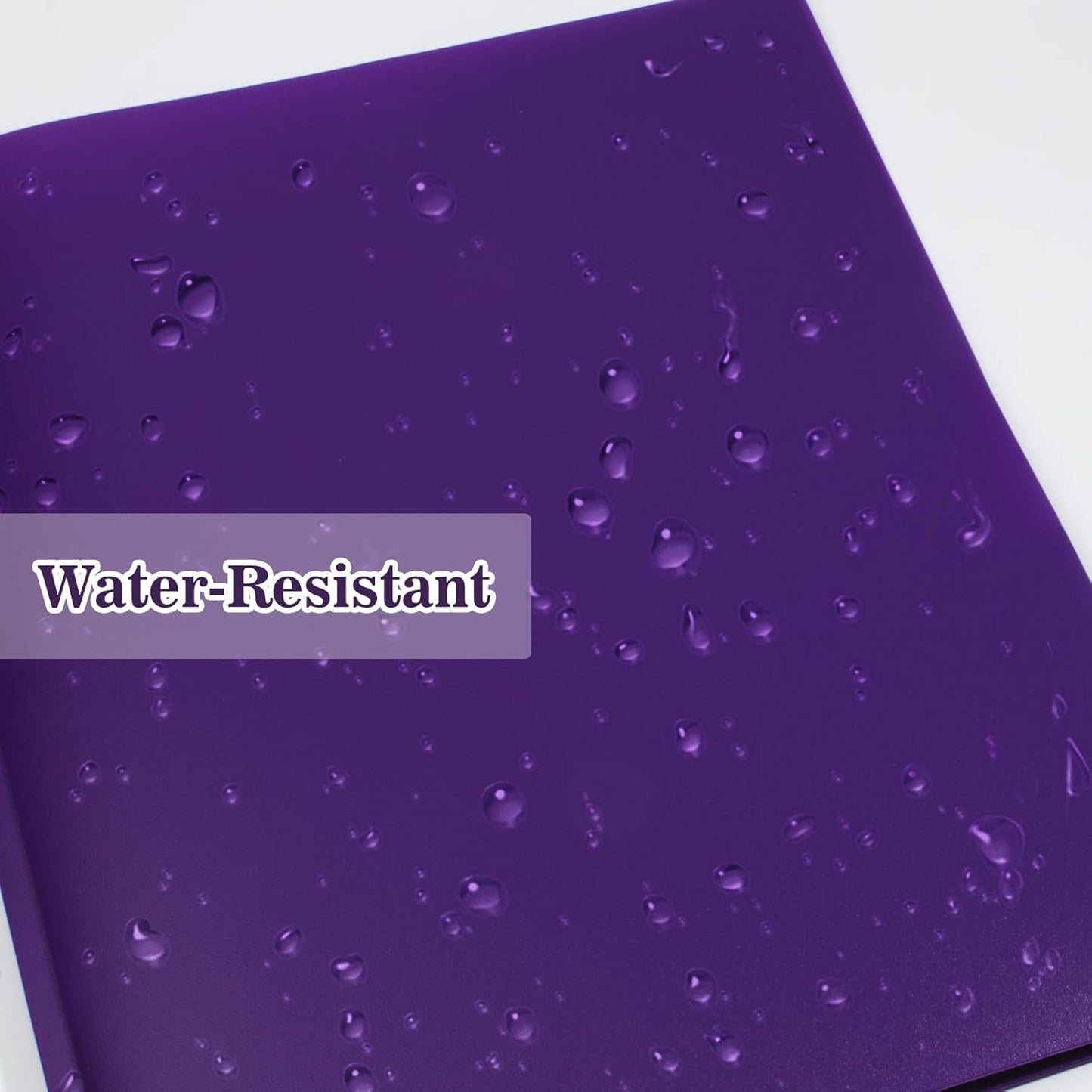 60-Pack Plastic Folders with Pockets and Prongs,2-Pocket Folders with 3 Fasteners, Poly Folders Holds 8-1/2" x 11" Paper for School/Office/Home, Purple
