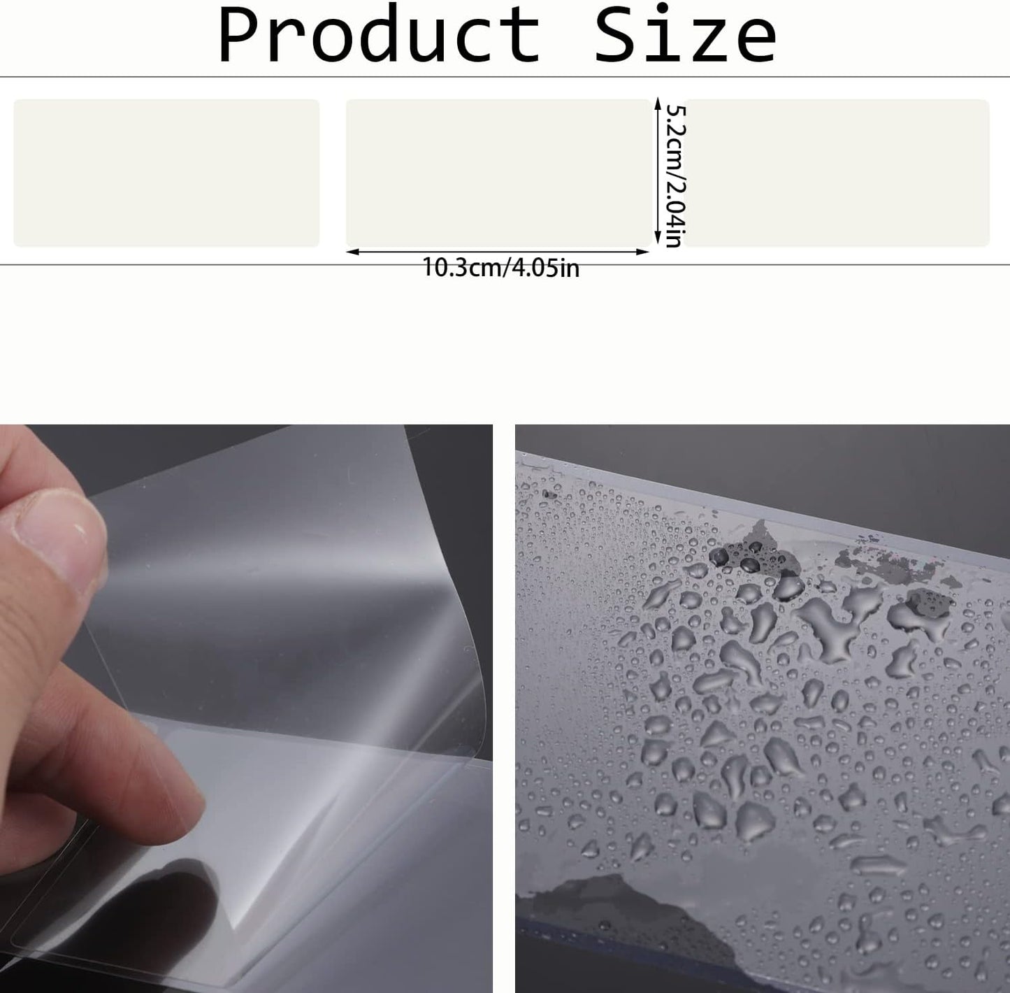 500 PCS Label Protectors, Clear Label Protectors Waterproof Clear Labels for Protecting Barcodes, Books, Numbers, Clothes Food Labels in Laboratory, Library, Office, Supermarket (4.05×2.04inch)