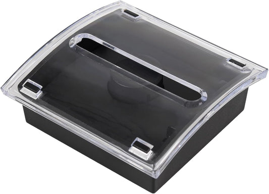 1 Pcs Pop Up Note Dispenser，Sticky Note Holder ，3 x 3 Inch，Clear Top and Black Base Sticky Notes Dispenser for School Office Home Store Classroom Desk Supplies (1)