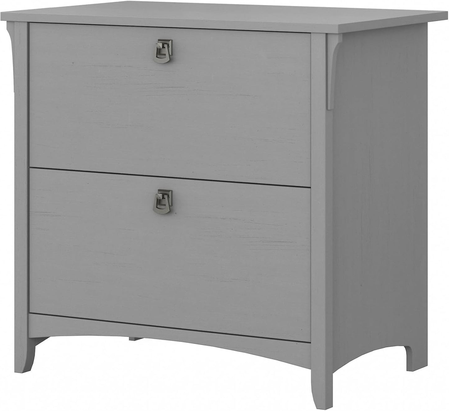 Bush Furniture Salinas 2 Drawer Lateral File Cabinet in Cape Cod Gray, Home Office Storage Solution, Organizer with Drawers for Workspace, Filing Unit