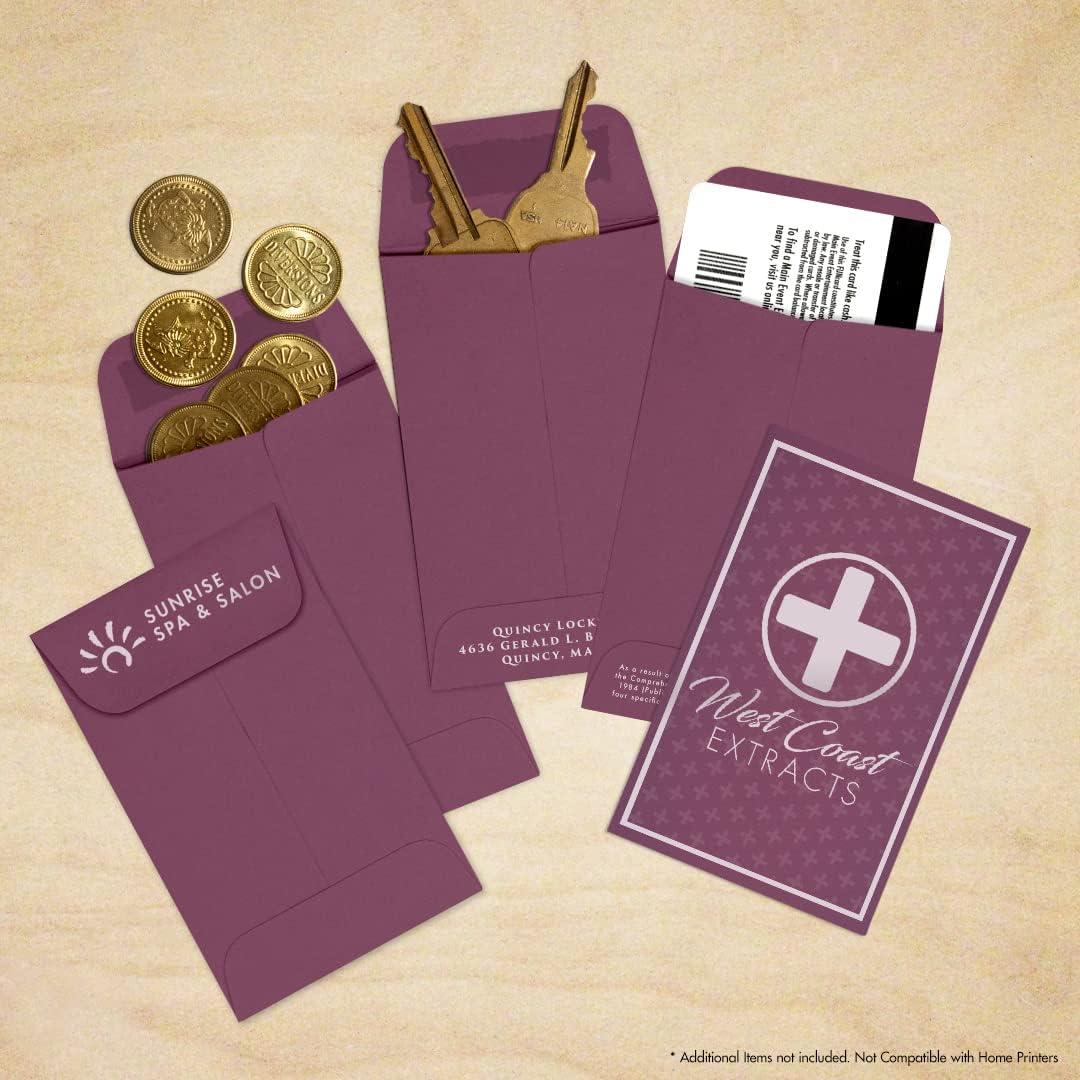 LUXPaper #1 Coin Envelopes | 2 1/4" x 3 1/2" | Vintage Plum | 80lb. Text | 250 Qty