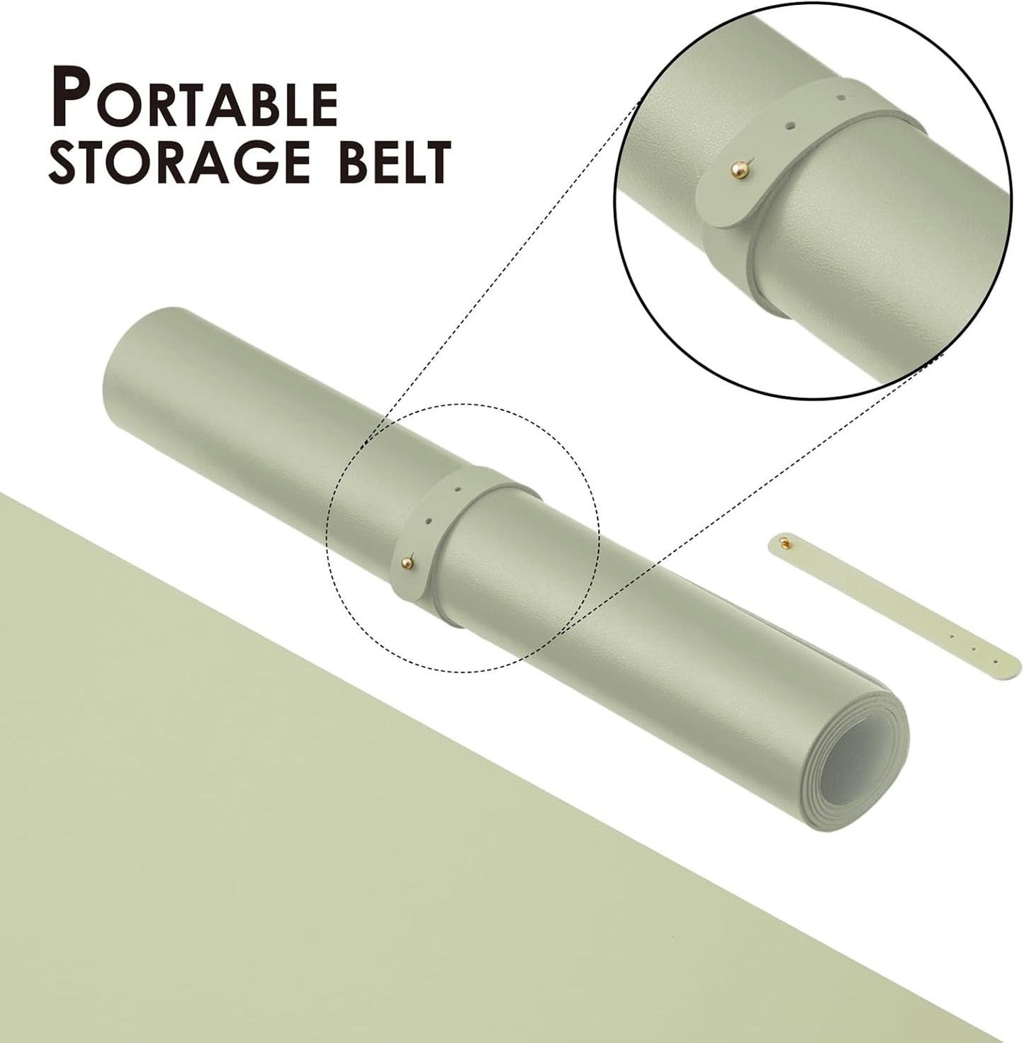 Leather Desk Mat - Non-Slip PU Desk Pad for Office and Home - Desk Organization and Accessories - Ideal for Large Mouse Pad and Desk Mats on Top of Desks (Light Green,27.6"x 13.8")