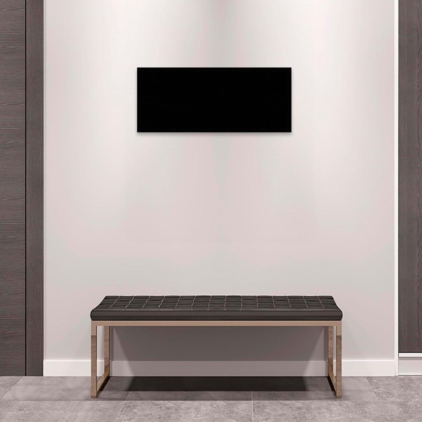 Amanti Art Black Cork Board for Wall, 13x31 Vision Board with Black Wood Frame, Medium Corkboard Office Decor for Home Organization, Modern Corkboard Pinboard to Display Items for Home Organization