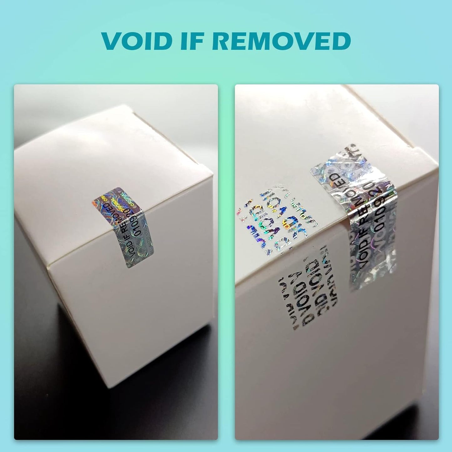 Hologram Stickers with Serial Number Security Labels Warranty Void Seal Tamper evident Labels Tamper Proof Stickers for Envelopes, Box and Packaging(1.2 X 0.4 Inch,350 pcs)