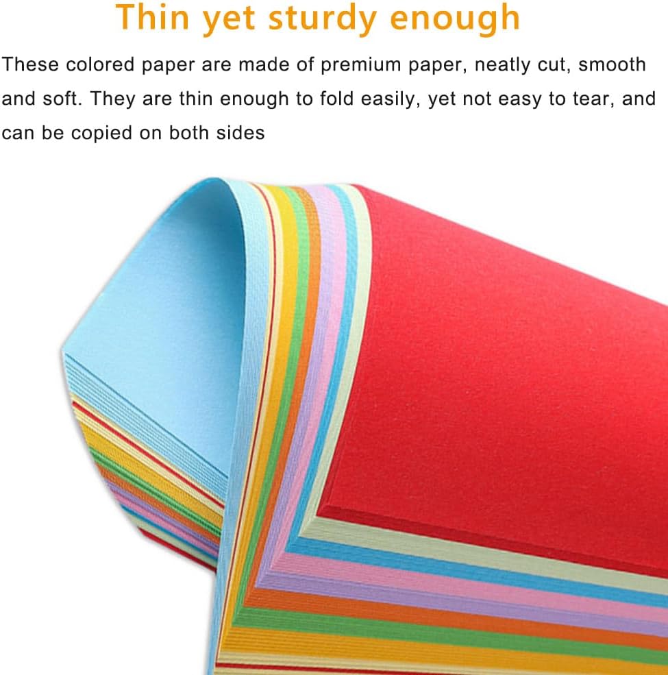 A4 Origami Paper Yellow 100 Sheets, 8.27×11.7 inch Double Sided Color Easy Fold Big Origami Paper A4 Colored Copy Papers Thin 70gsm for Beginners, DIY handwork Art and Craft Projects (210 x 297 mm)
