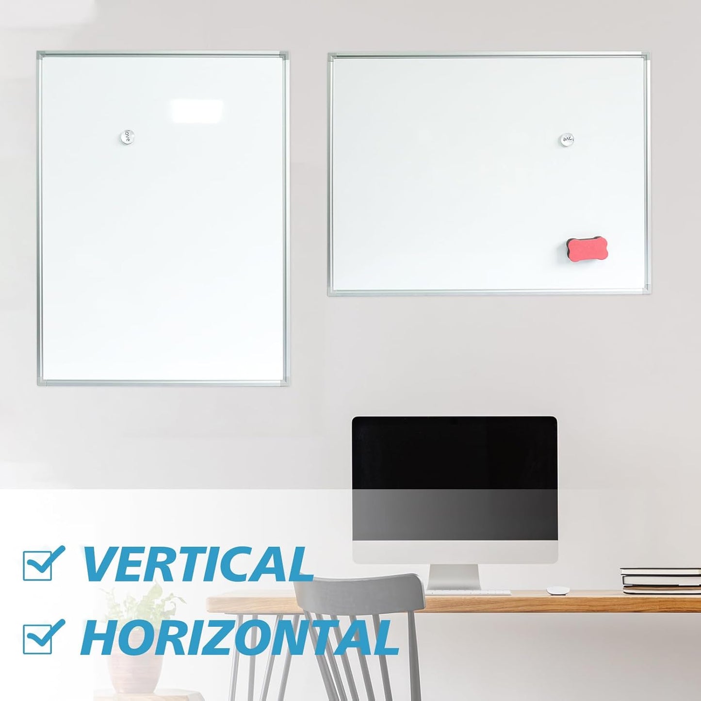 Magnetic Writeboard 36X48 Dry Erase Board Hanging & Wall Mounted Whiteboard S Aluminium Frame Message Boards for Home, School, Office, Kitchen