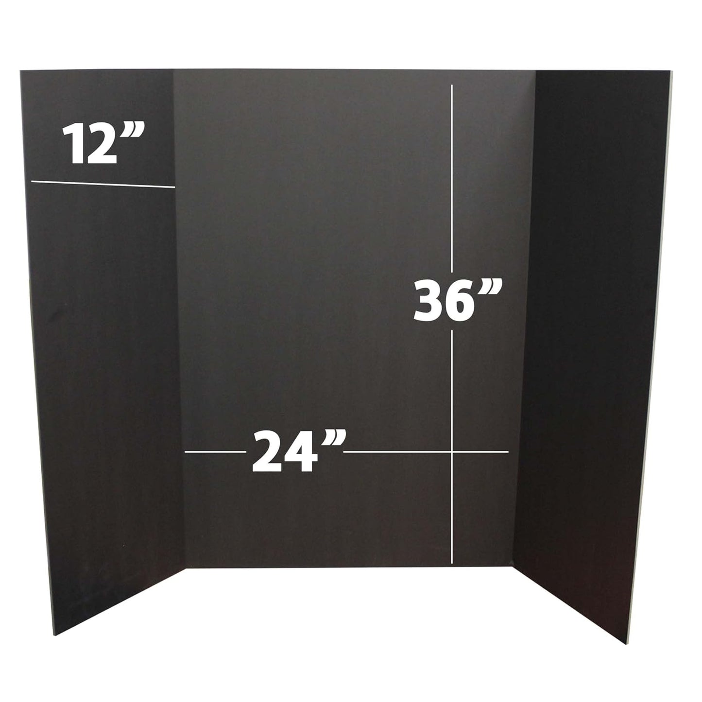 Flipside Products 36” x 48” Foam Project Boards for Presentations, Science Fair, School Projects, Event Displays and Trifold Picture Board - Total Black - 10 Pack