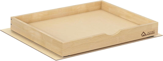 WelFurGeer Premium Birchwood Pull-Out Cabinet Drawers, 26" W x 22" D Pull Out Cabinet Organizer, Heavy-Duty Cabinet Organizer with Easy Installation, Space-Saving Pullout Drawer for Home & Kitchen