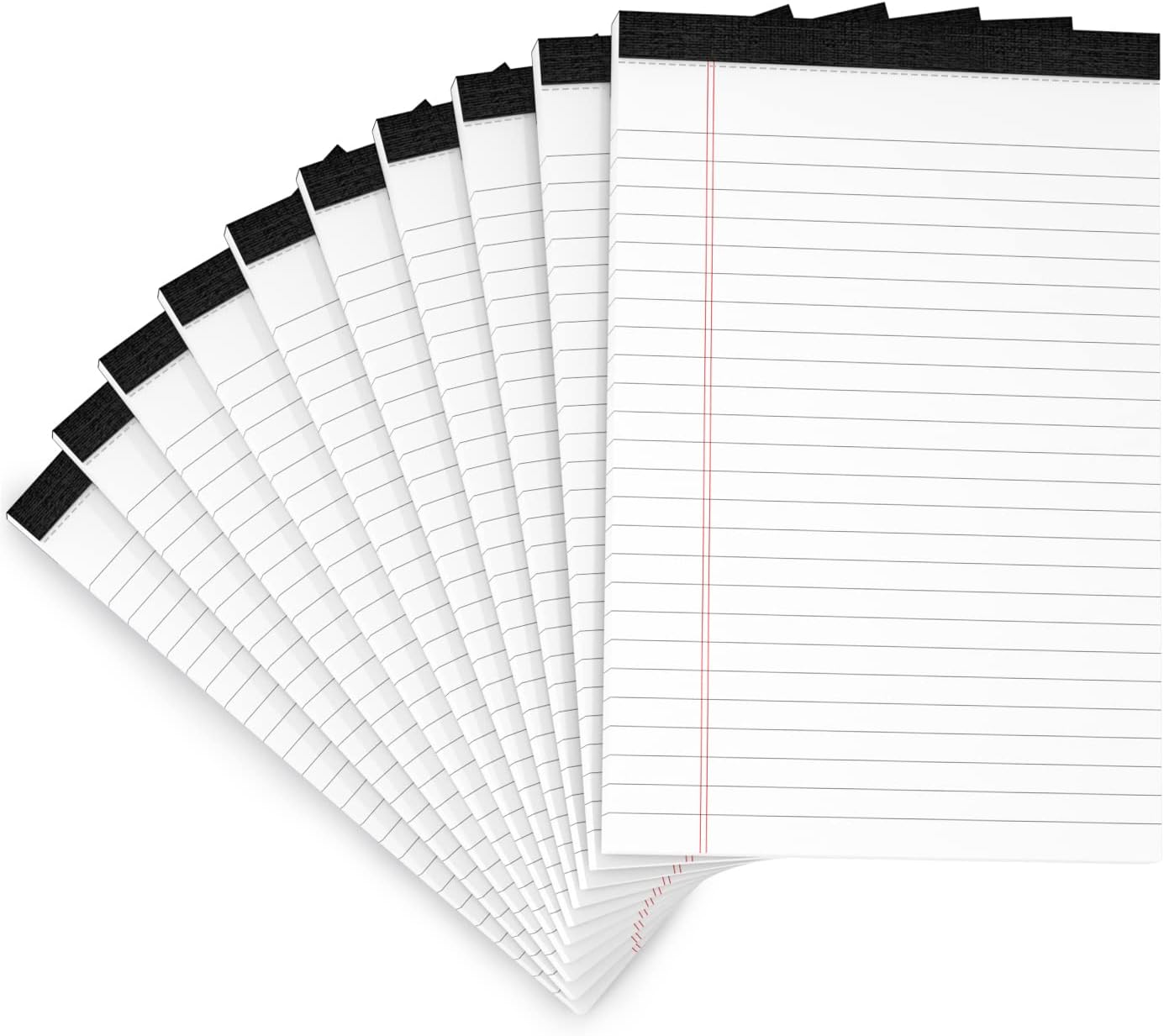 10 Pack Legal Pads Writing Pad 5x8 Inch Lined Writing Note Pads Grocery List Notepad Narrow Ruled Writing Pads 5x8 White Small Legal Pad 30 Sheets To Do Notepad 80GSM Paper for School, College, Office