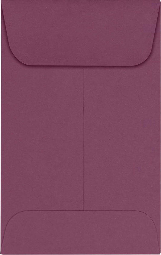 LUXPaper #1 Coin Envelopes | 2 1/4" x 3 1/2" | Vintage Plum | 80lb. Text | 250 Qty