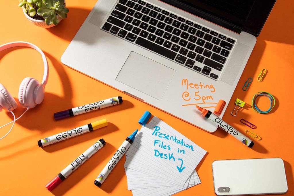 Glass Pen Window Marker: Liquid Chalk Pens for Glass, Whiteboard Markers with Washable Paint - Graduation, Car Windows, Mirror Pen, Storefront, Wedding, Parade, Party & Holiday (Brown, Jumbo Tip)