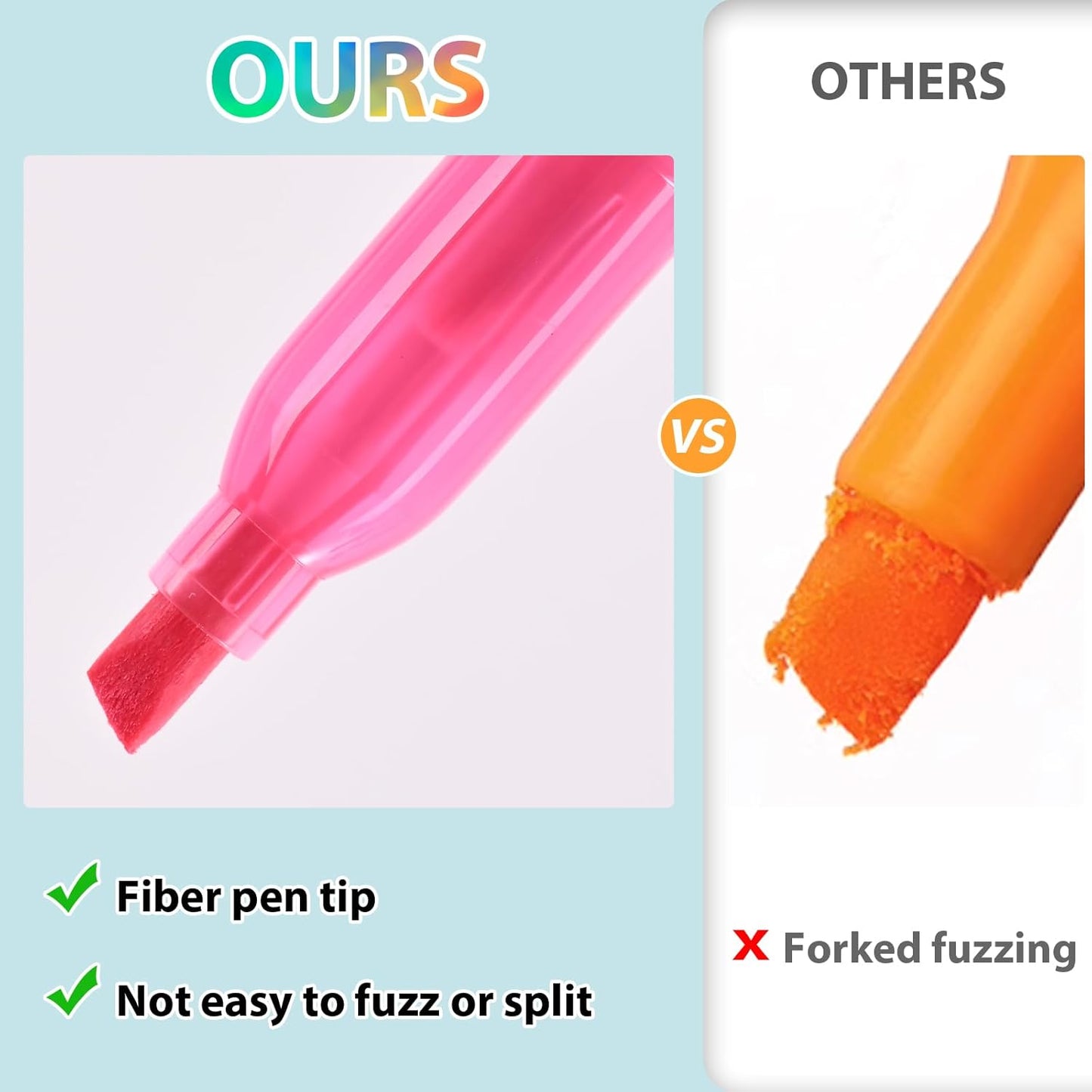 SMELHA Highlighters - 100 Pack Assorted Colors, 6 Colors Bulk, Chisel Tip, Quick Dry, Suitable for Offices, Schools, Home