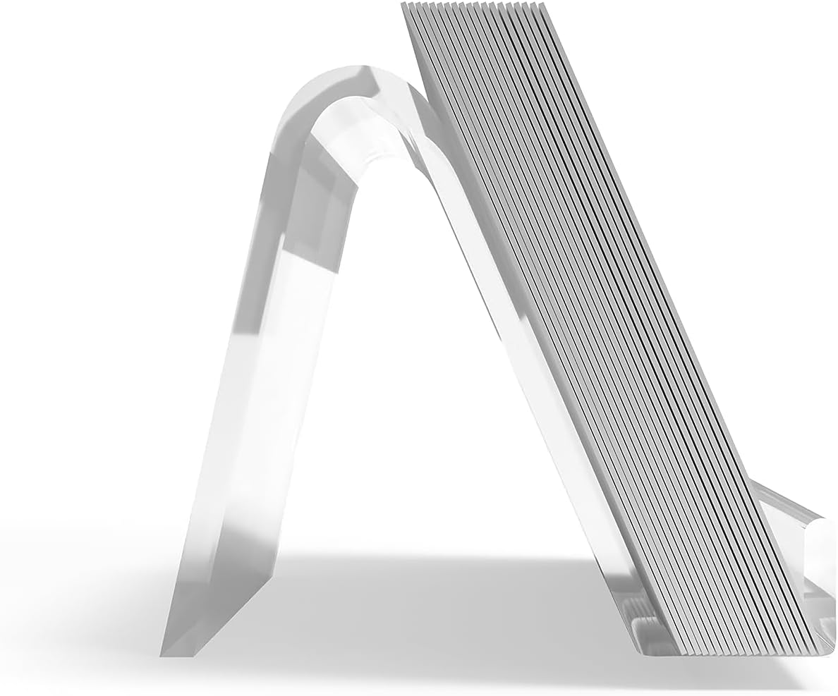 10 Pack Stylish Business Card Holder for Desk, Stylish Design, Quality Acrylic Business Card Display Desktop Office Holder (10)