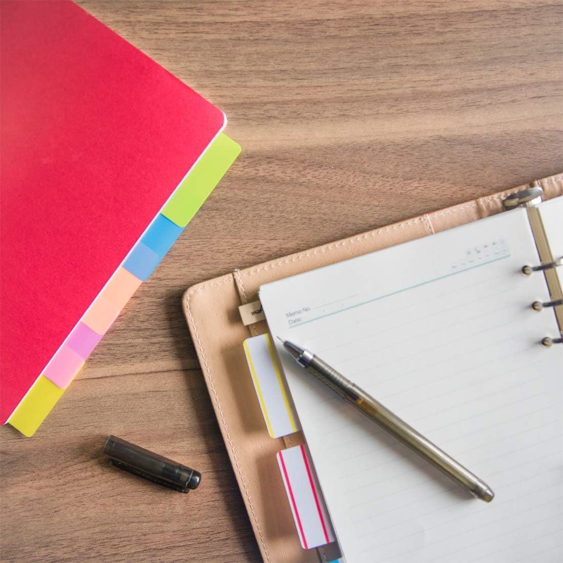 KICNIC Sticky Tabs 480 Pcs, Adhesive Book Tabs, Page Markers, 1 Inch, 2 Inch, 3 Inch Annotation Tabs, Labels for Books, Notebooks, Files, Binders, Bible, Flags for Office and School Use (10 Colors)