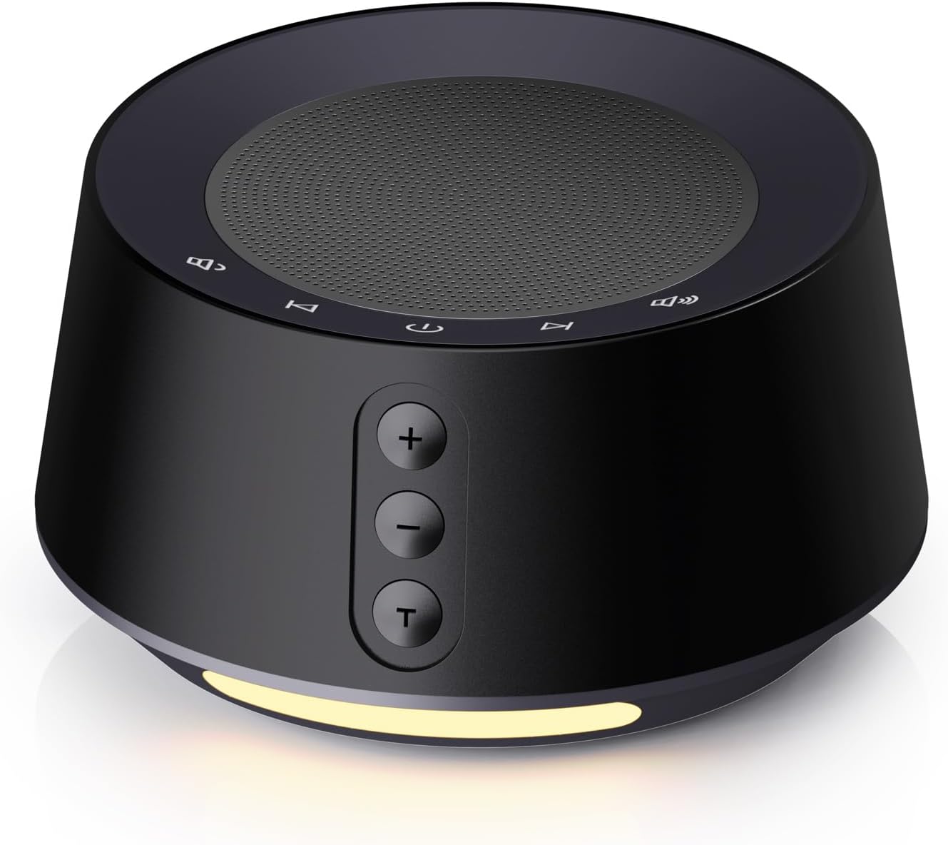 BGOVERSS White Noise Sound Machine with 20 Soothing Sounds, 10 Colors Night Light Sleep Machines Home Office Travel, 5 Timers and Memory Feature Sound Machine for Nursery Baby Kids Adults (Black)