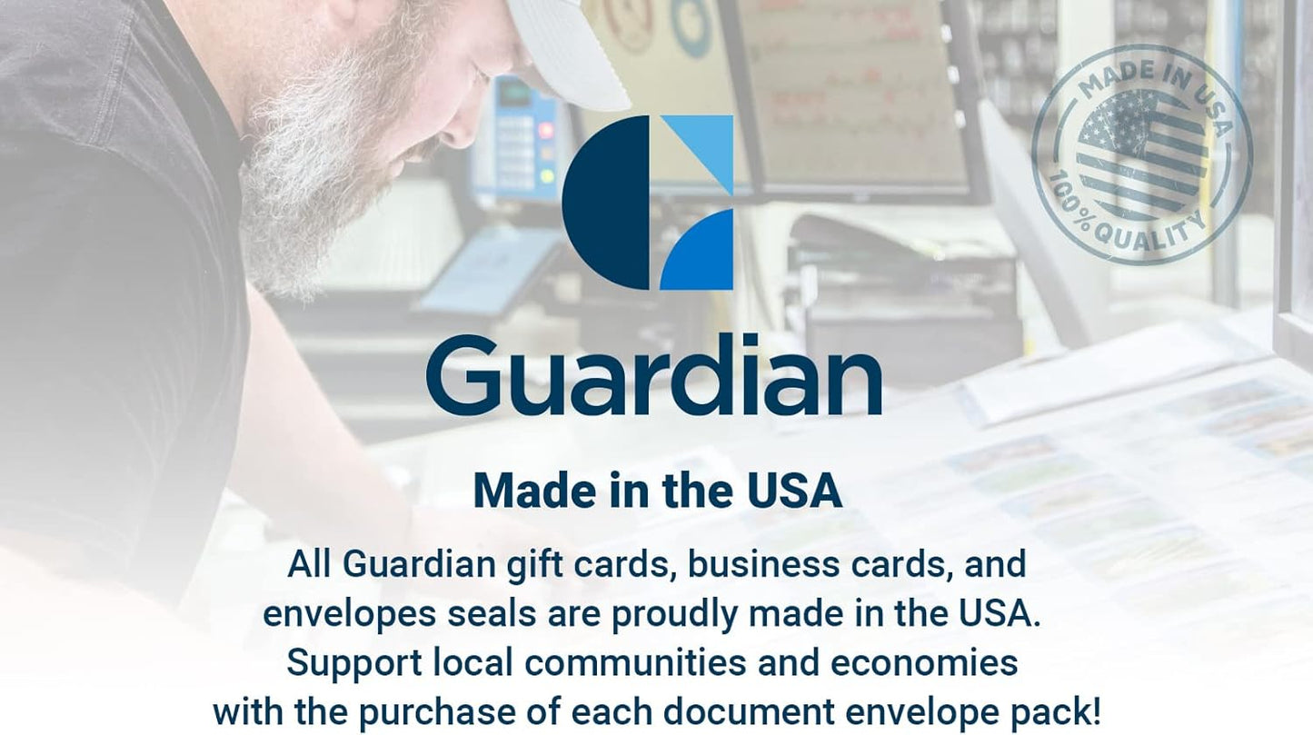 1000 Guardian #3 Paper Coin Envelopes - Blank Small Envelopes for Coins, Receipts, Stamps, Small Parts Storage, & More – 2-1/2” x 4-1/4” Cash Envelopes – Gummed Flap Gift Card Holder Envelope