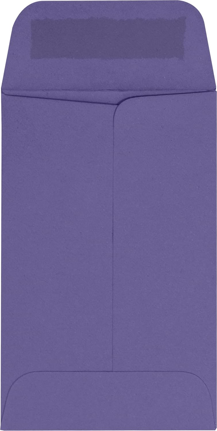 LUXPaper #1 Coin Envelopes | 2 1/4" x 3 1/2" | Wisteria Purple | 80lb. Text | 1,000 Qty