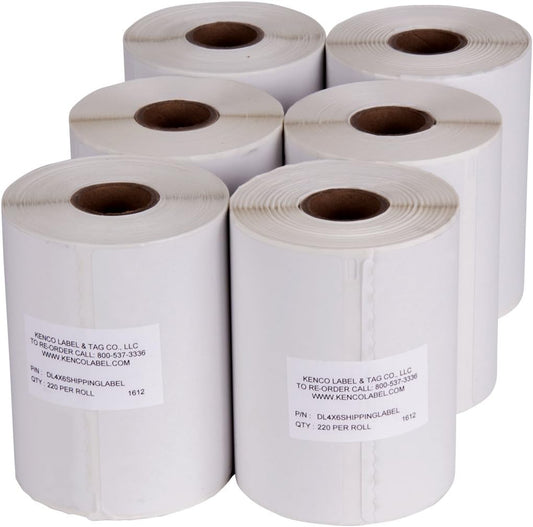 Dymo® Compatible 1744907-4" x 6" Dymo® 4XL Postage Shipping Labels (1 Roll - 220 Labels Per Roll) (6 Pack Fast Direct)