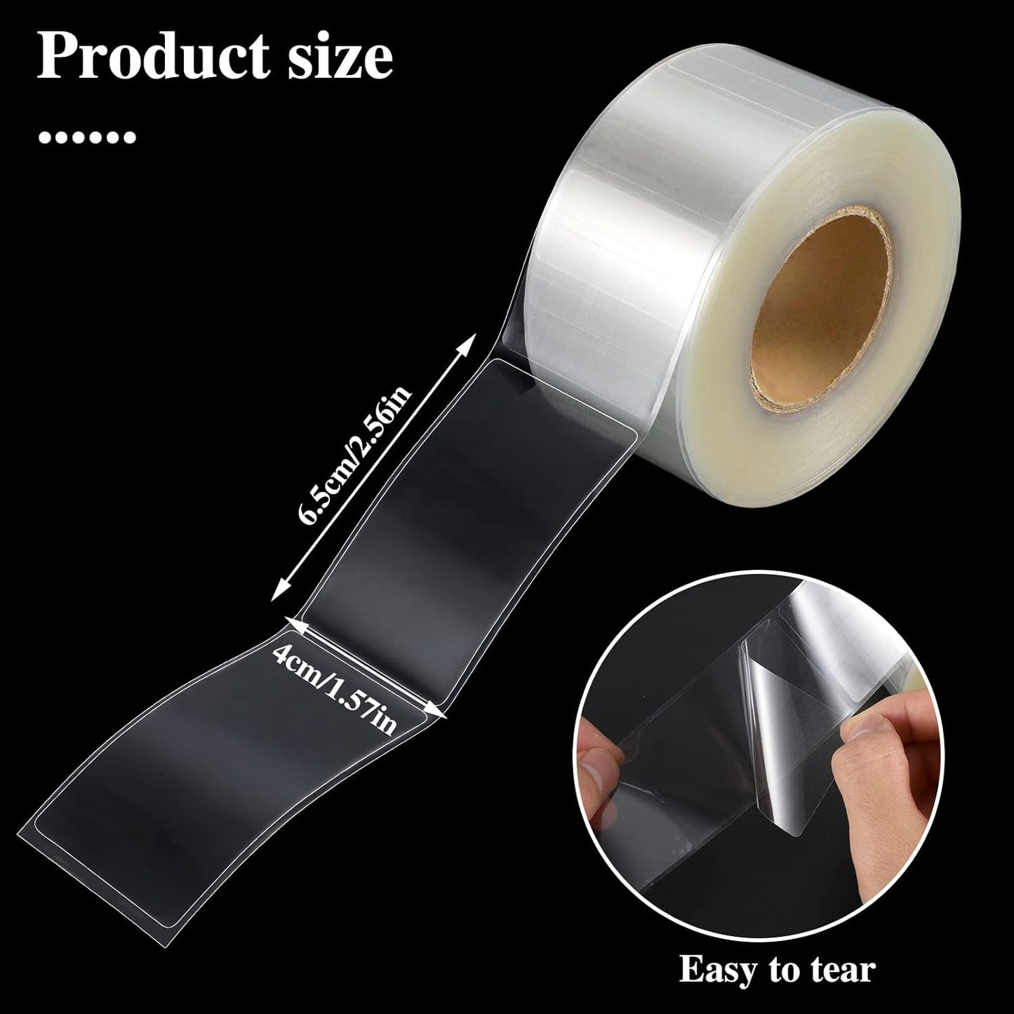 500 PCS Label Protectors, Clear Label Protectors Waterproof Clear Labels for Protecting Barcodes, Books, Numbers, Clothes Food Labels in Laboratory, Library, Office, Supermarket (2.56×1.57inch)