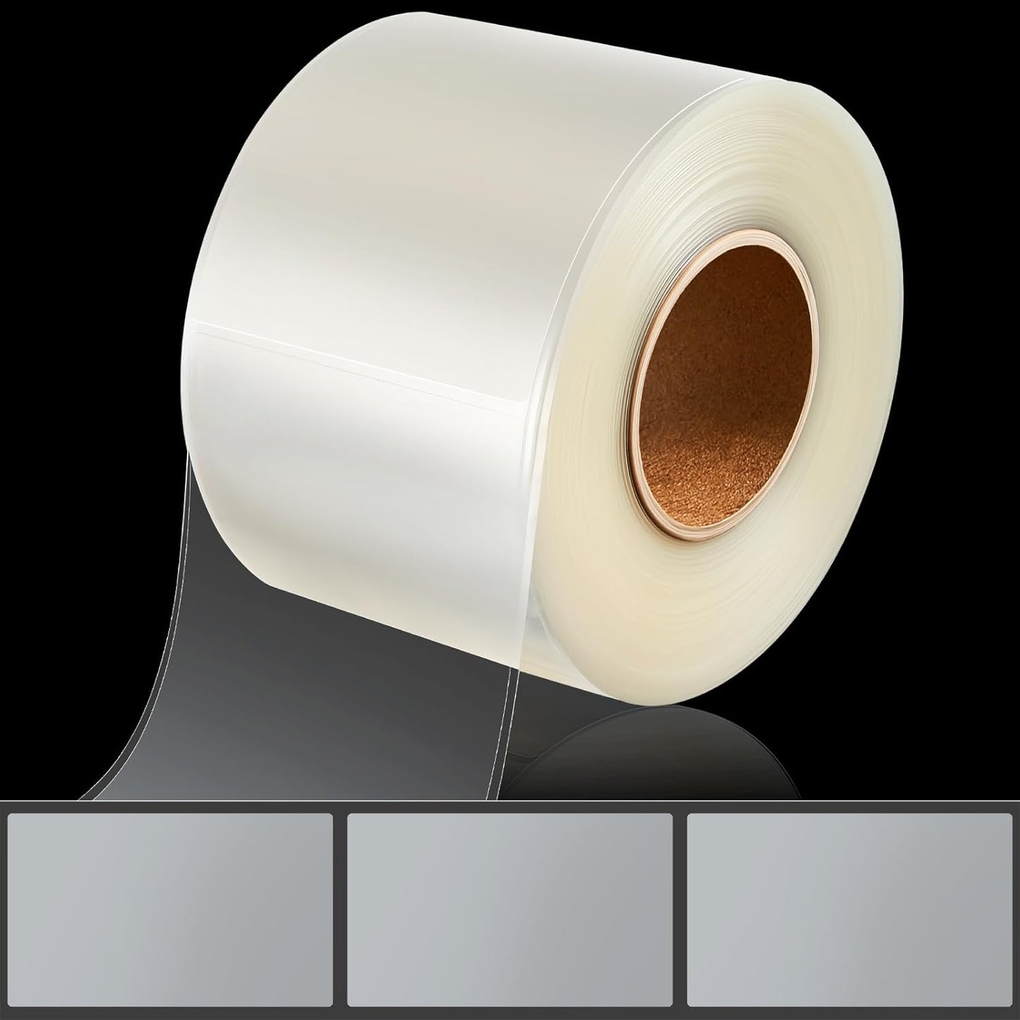 Zonon 500 Pcs Clear Labels Label Protector Clear Stickers Wafer Seals Waterproof Labels for Protecting Barcodes, Numbers and Stickers (3 x 5 Inch,Rectangle)