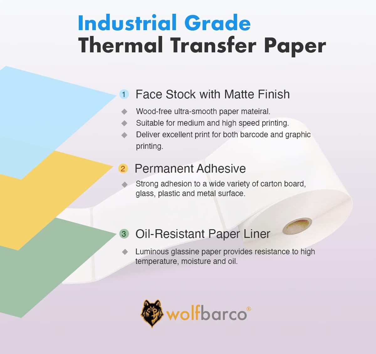 Direct Thermal Paper Label/IndustrialGrade 4" x 6", with Perforation, 3" Core, 8" OD,1000 Pcs/Roll (4Roll/Box) - Beige