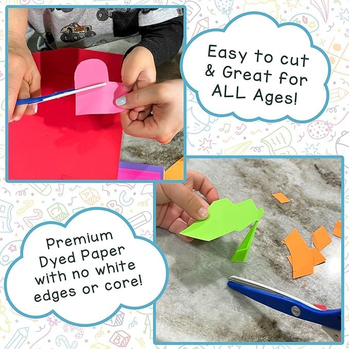 Hygloss 90 Sheets Valentine’s Day Colored Cardstock - 8.5x11-Inch Red and Pink Letter Size Color Cardstock Paper - 65 lb/ 176 gsm, Acid-Free, Fade-Resistant