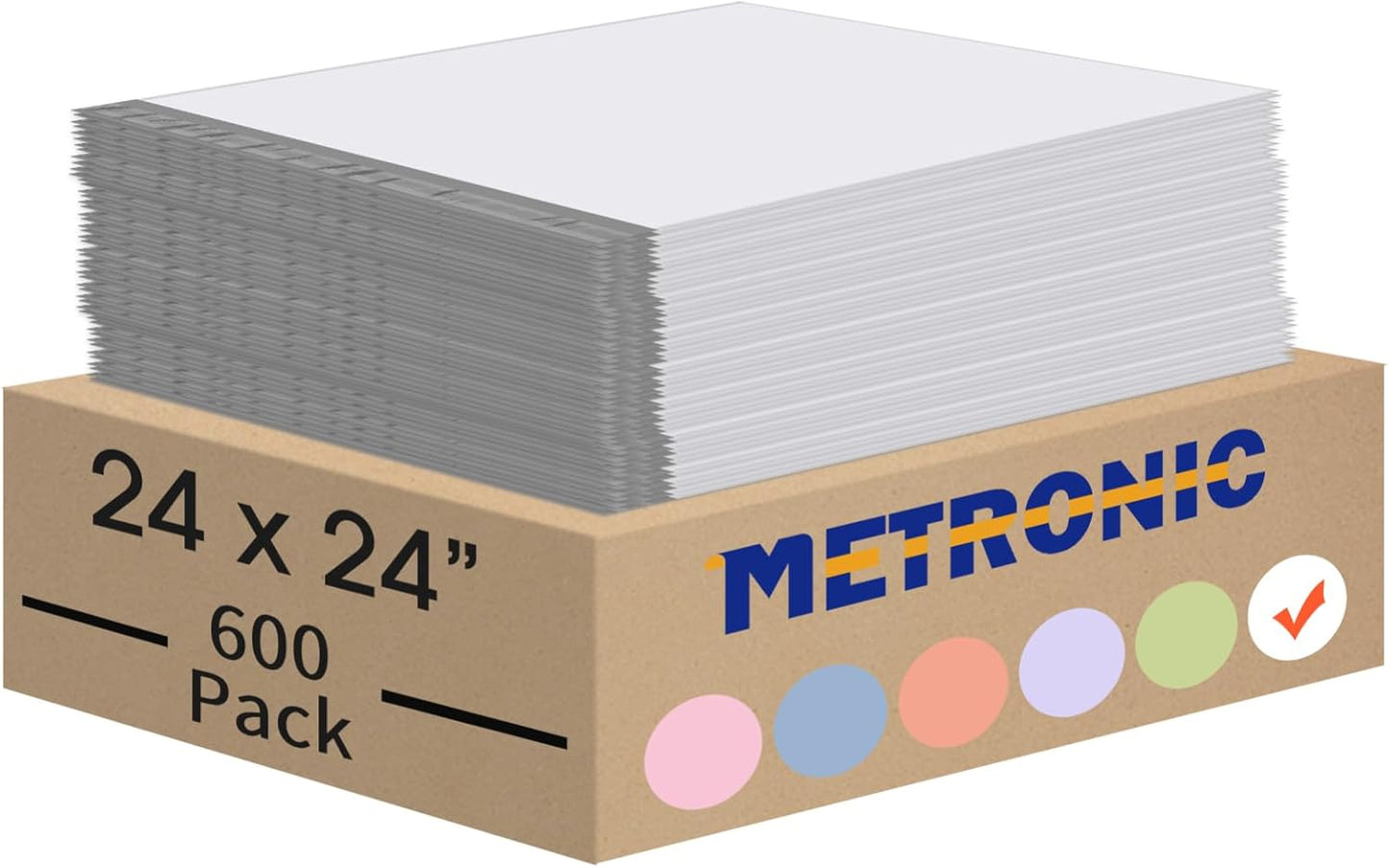 METRONIC Large Poly Mailers 24x24" 600PC White, Strong Adhensive Shipping Bags for Clothing, Waterproof Packaging Bags, Bulk Shipping Envelopes for Small Business, Mailers Poly Bags Mailing Envelope