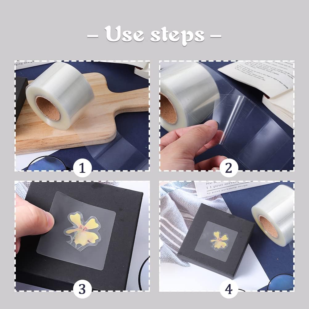 500 PCS Label Protectors, Clear Label Protectors Waterproof Clear Labels for Protecting Barcodes, Books, Numbers, Clothes Food Labels in Laboratory, Library, Office, Supermarket (1.97×1.97inch)