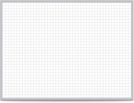 Ghent Grid 4'x6' Magnetic Whiteboard, Aluminum Frame, 1" Grid Squares (GRPM321G-46)