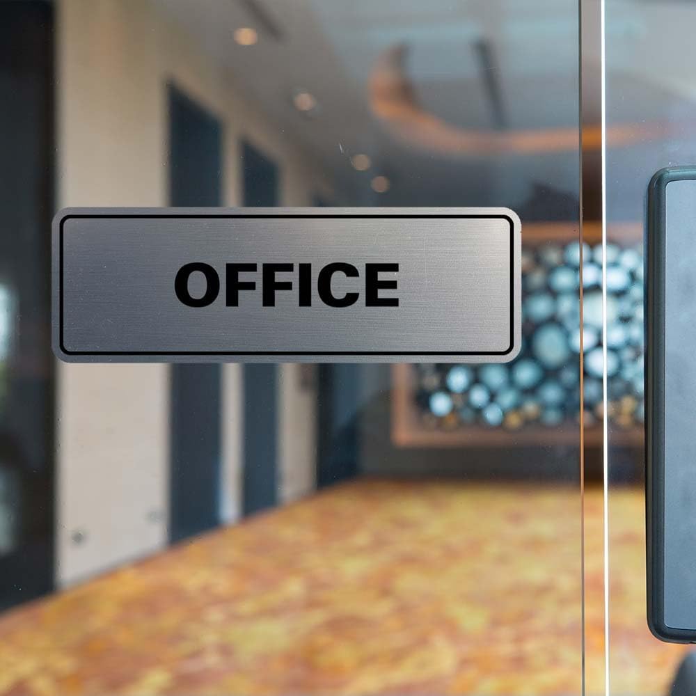 Signs ByLITA Standard Office Sign - Professional Business Signage - Easy to Install (White) - Small 5 Pack