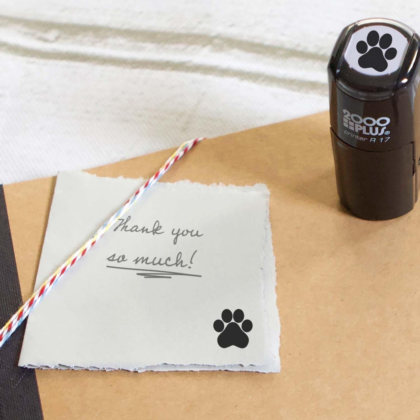 Paw Print Stamp / 2000 Plus Self Inking Animal Paw Print Stamper/Black Ink Imprint School Planner Worksheet Card Stamp