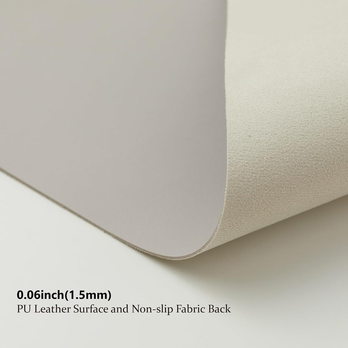 Leather Desk Mat - Small Non-Slip PU Desk Pad for Office and Home - Desk Organization and Accessories - Ideal for Large Mouse Pad and Small Desk Mats on Top of Desks (Light Gray,23.6"x 13.8")