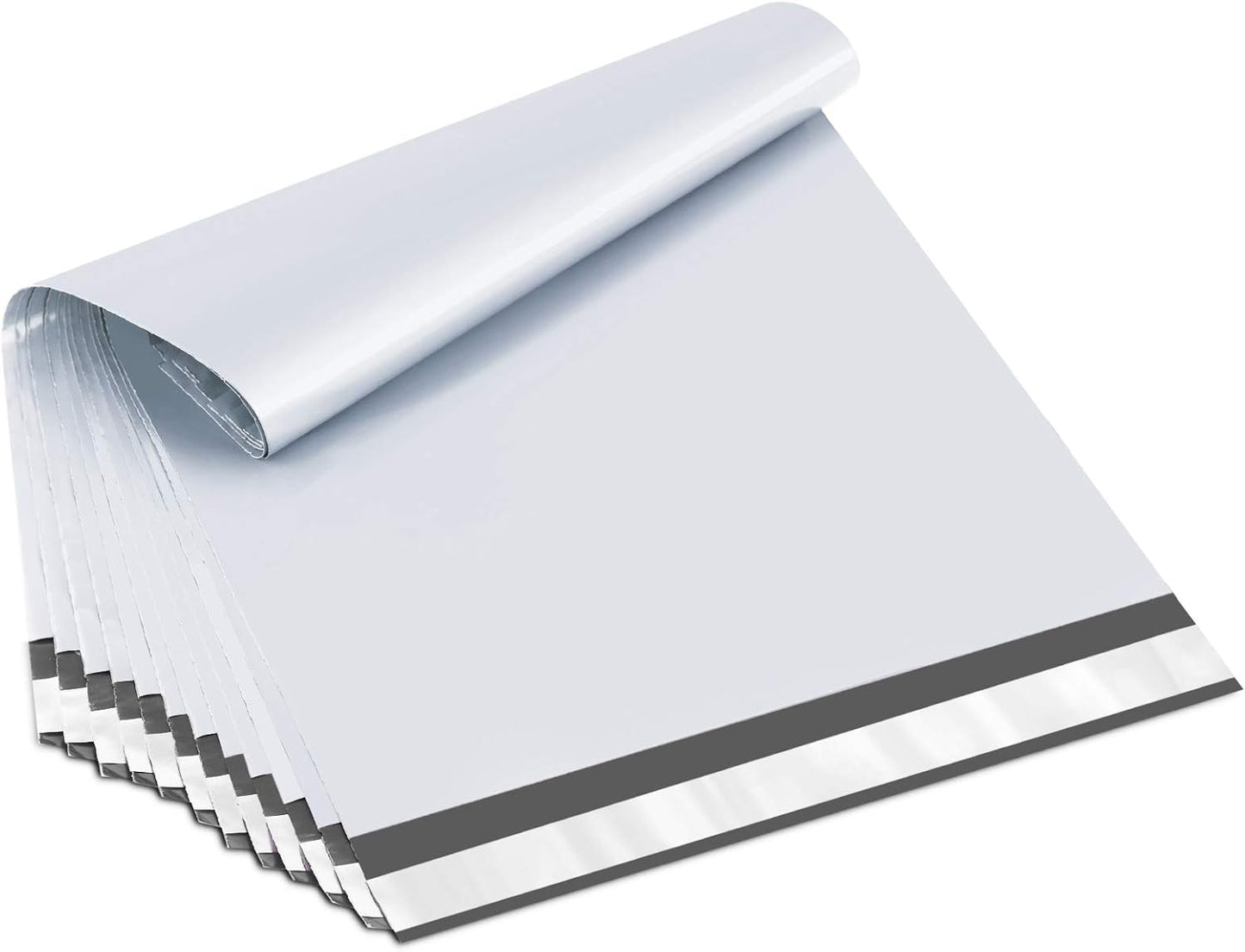 UCGOU Poly Mailers 14.5x19 Inch White 100 Pack Large Shipping Bags #7 Strong Thick Mailing Envelopes Self Sealing Adhesive Waterproof and Tear Proof Boutique Packaging Postal for Clothing