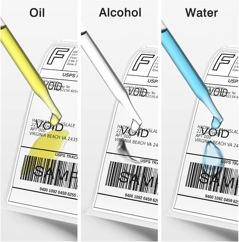500 Fanfold Direct Thermal Shipping Labels - 4x6, Compatible with Rollo, MUNBYN, iDRPT, Polono, Zebra Thermal Label Printers