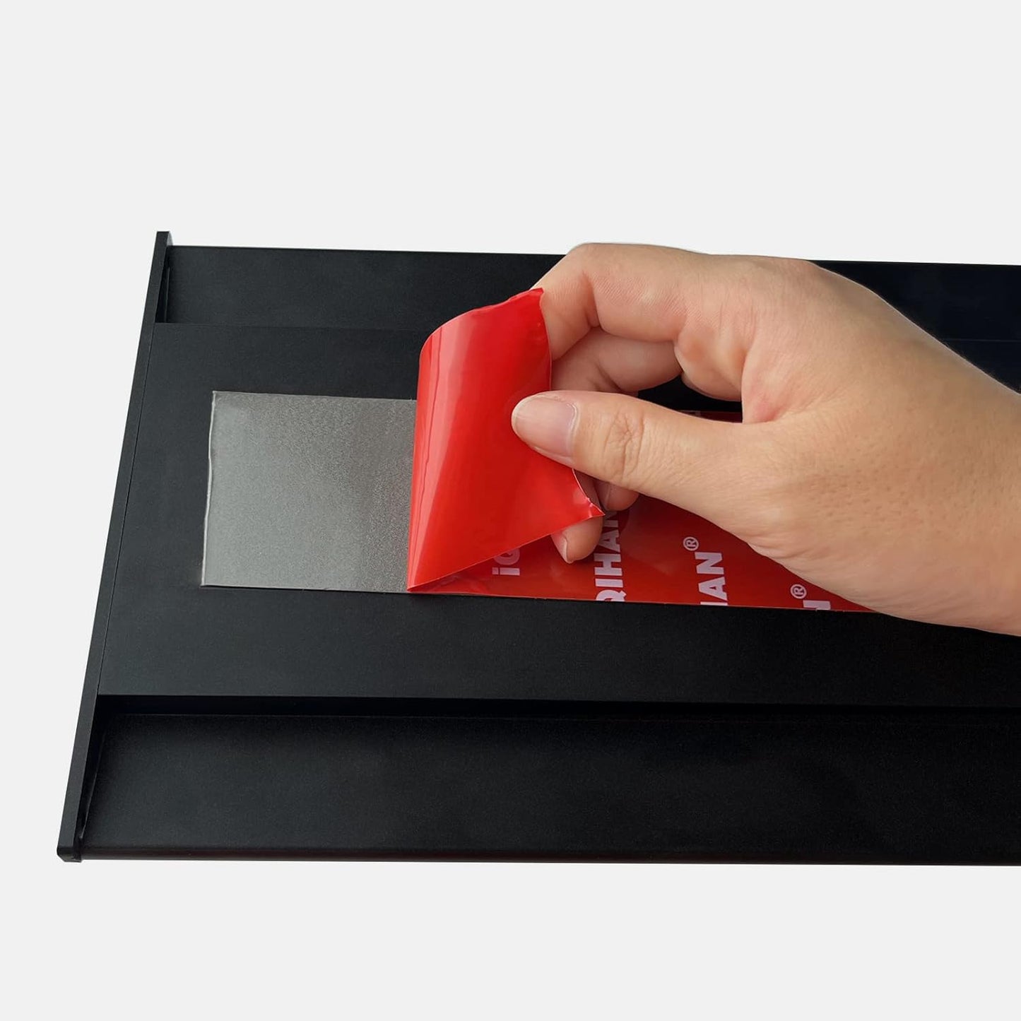 Office Sign Holder for Door - Curved Mount Name Plate Holder Frame Display 10 x 6 Inches Sturdy Aluminum with Adhesive Tape , Plastic Film Included