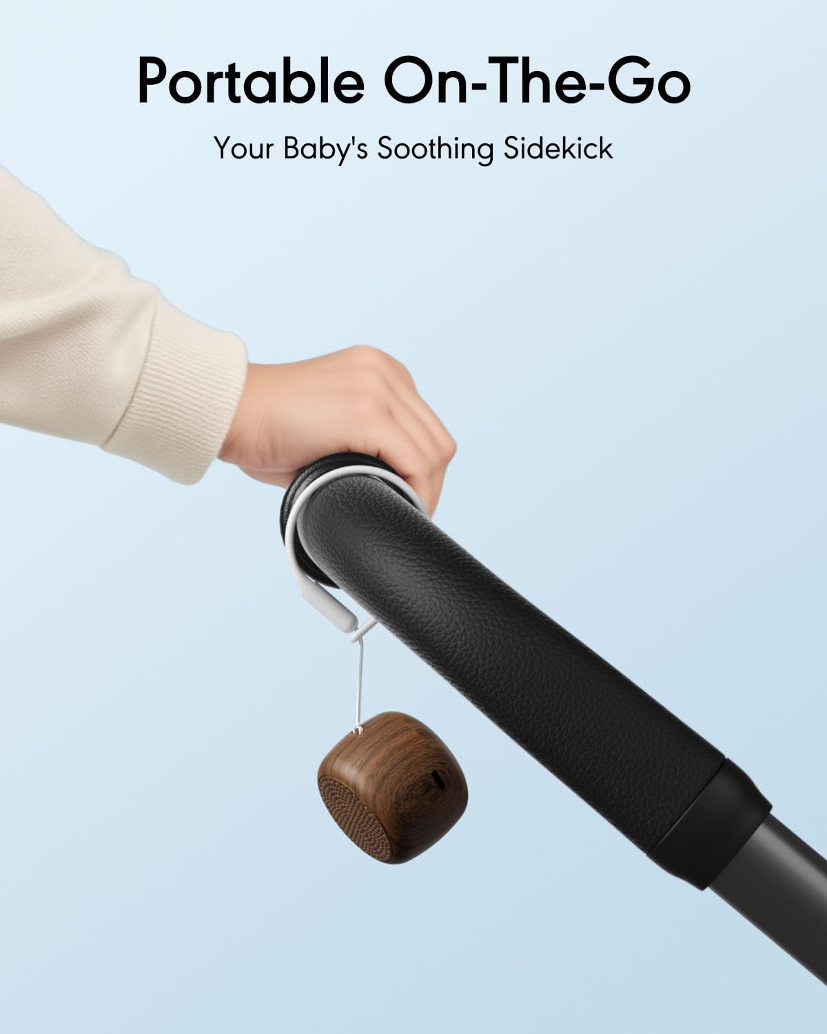 Sound Machine Flowtune White Noise Machine for Baby Adults, Mini Portable Sound Machine for Travel, 6H Timer, 18 Soothing Sleep Sounds Gift (Wood Grain)