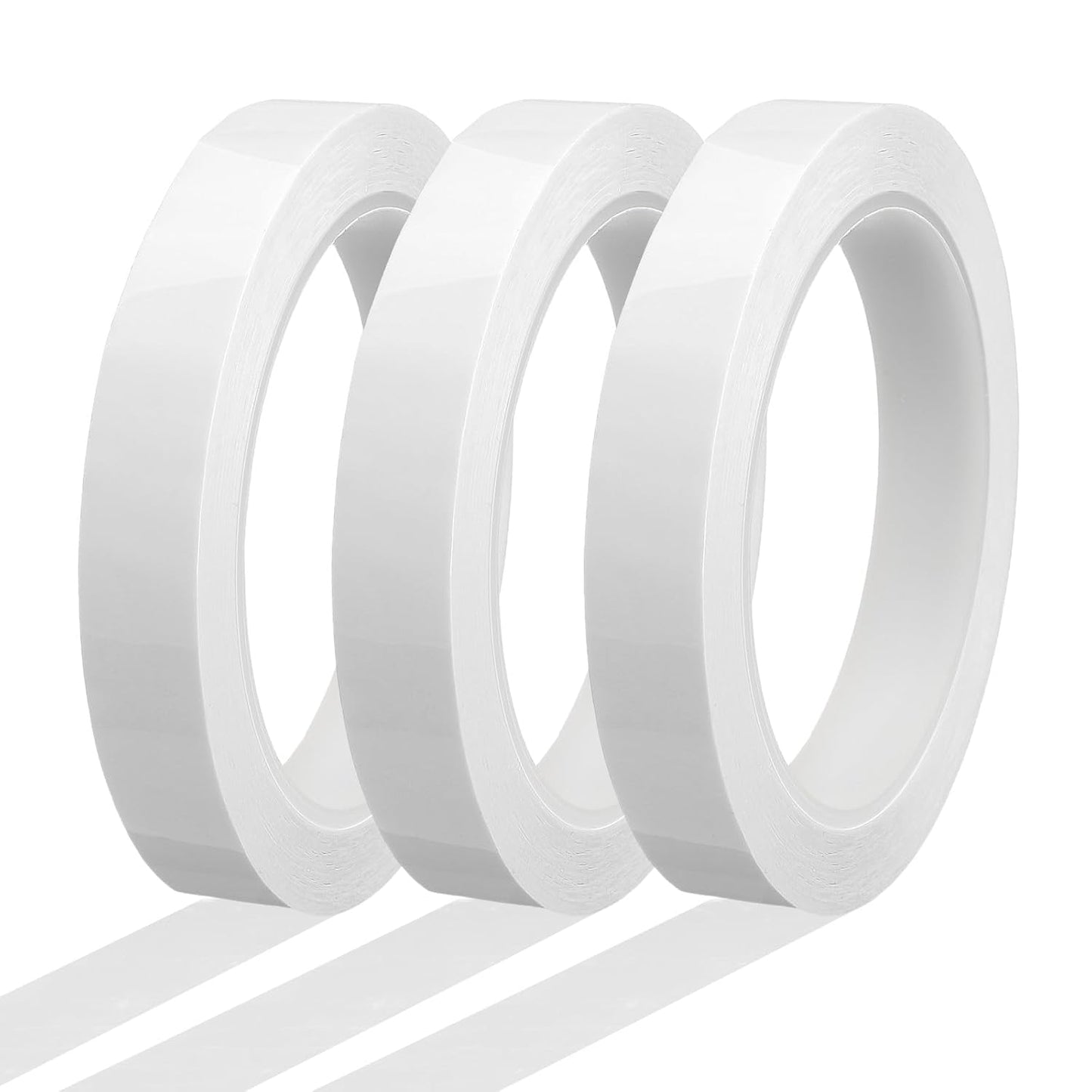 MECCANIXITY Whiteboard Tape 5/8" x 72 Yard Pinstripe Graphic Chart Line Grid Marking Tapes for Classroom Office Dry Erase Board Art, White, Pack of 3