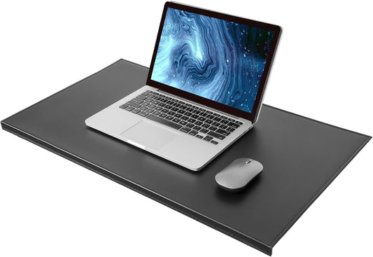 AKOZLIN 31.5"x15.8" Soft PU Leather Surface Office Desk Mouse Mat Pad with Full Grip Fixation Lip Table Blotter Edge-Locked Protector