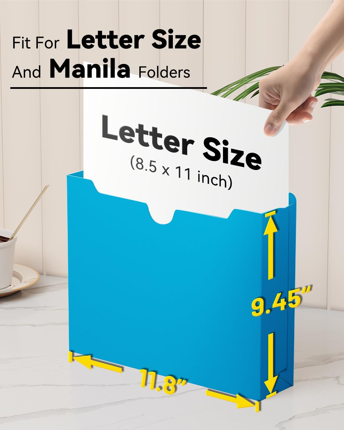 Ansook Plastic 2 Inch Manila File Jackets,Letter Size,Expanding File Jacket, Reinforced Straight Cut Tab,Heavy Duty 2 Inch Expansion Pocket,Poly File Jacket for Office,Home,12 Pack,Assorted Color