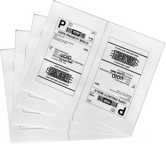 Shipping Label with Rounded Corner, 8.5 x 5.5 Inches Half Sheet Self Adhesive Shipping Address Labels for Laser and Inkjet Printer, 20000