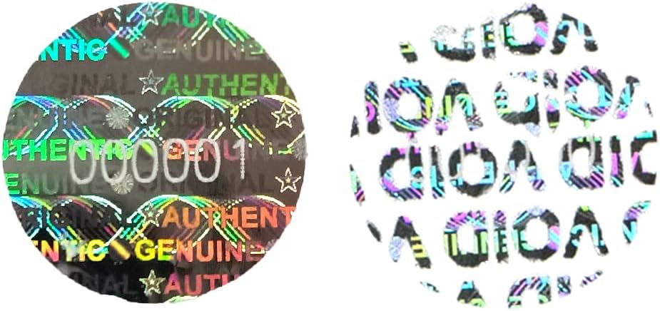 360pcs Security Tamper Evident Seal Warranty Void Original Genuine Authentic Hologram Labels/Stickers / Unique Sequential Serial Numbering Tamper Proof Stickers（0.6inch，Silver,GQYH）